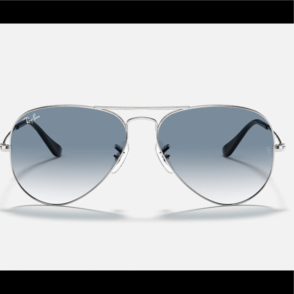 Ray Bans AVIATOR GRADIENT (Light Blue Gradient Lense + Silver Frame)